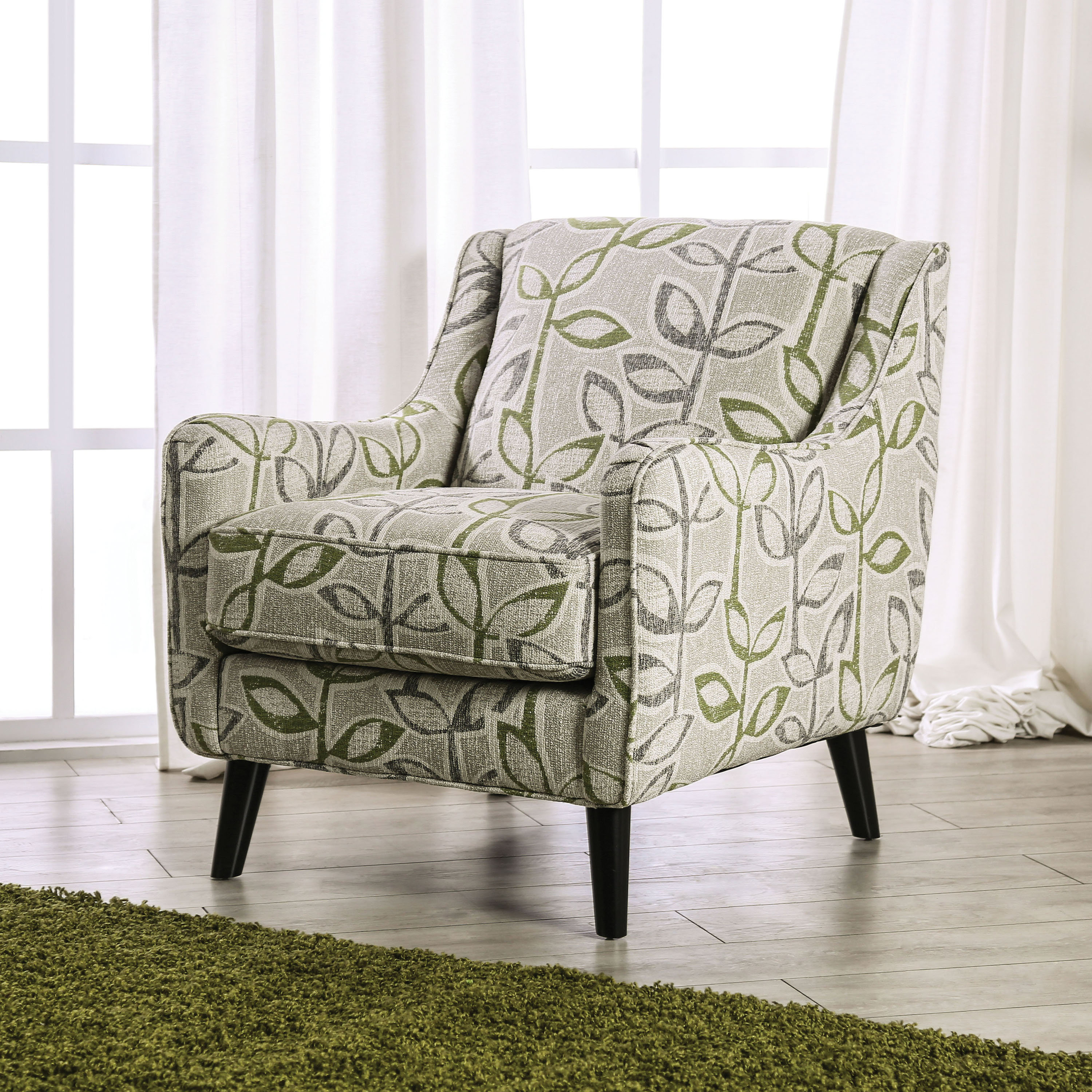 The Twillery Co.® Araujo 32" Width Floral Pattern Upholstered Accent ...